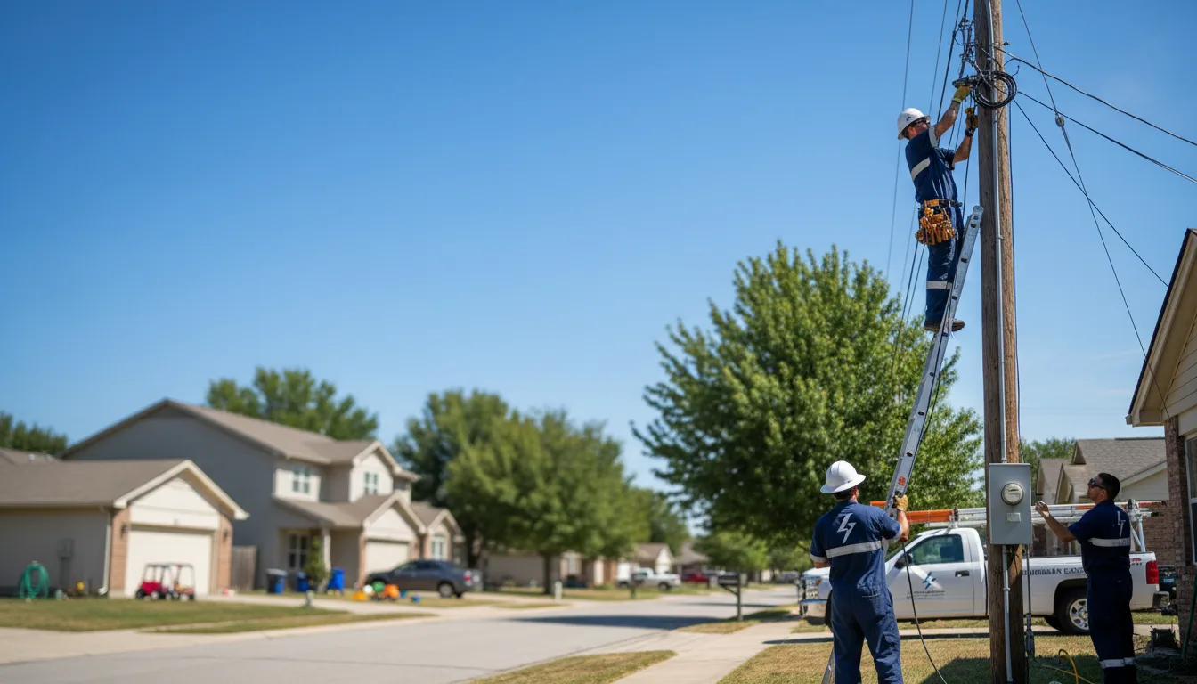 Residential electrician providing installation services in Dumont, IA
